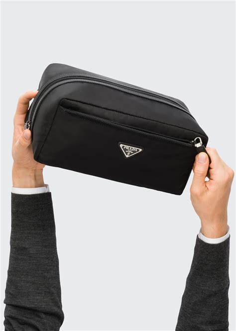 prada toiletry bag men's|Prada tessuto nylon pouch.